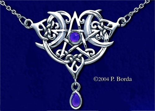 Buy Heart Pentacle Necklace with Amethyst