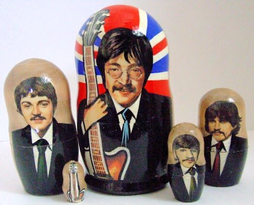 5pcs Russian Nesting Doll of the BEATLES LARGE