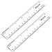 eBoot 6 inches Clear Plastic Ruler Straight Ruler Plastic Measuring Tool for Student School Office, 2 Pack