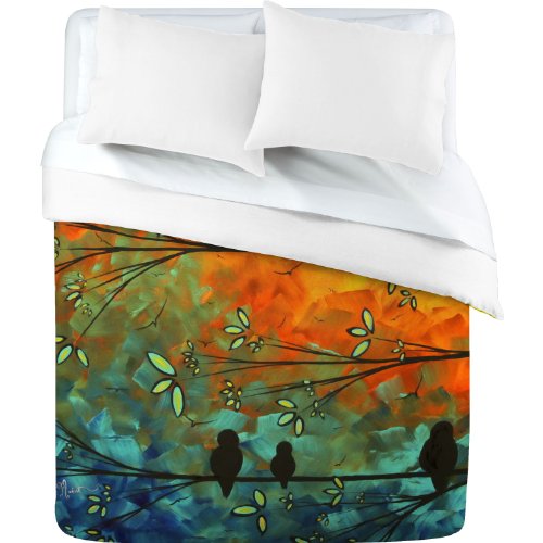 DENY Designs Madart Birds Of A Feather Duvet Cover, Queen