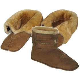 Diabetic Specialty Adjustable Sheepskin Slippers (Made in USA) Mens - Wooly Bully #SLIPDI