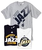 NBA Men's Utah Jazz Triple Threat Three Pack Tees (Navy, Large)
