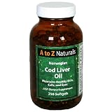 A to Z Naturals Cod Liver Oil, Softgels, 250 softgels
