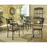 Steve Silver Furniture CR450 Carolyn Round Dining Table in Rich Black