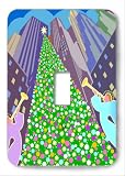 Christmas in the City Decorative Steel Switchplate Cover