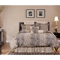 Pointehaven 8-Piece 100-Percent Cotton Luxury Bedding Ensemble, Urban Safari, Full