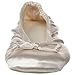 Isotoner Women's Classic Satin Ballerina Slipper (Medium - 6.5-7.5, Cream)