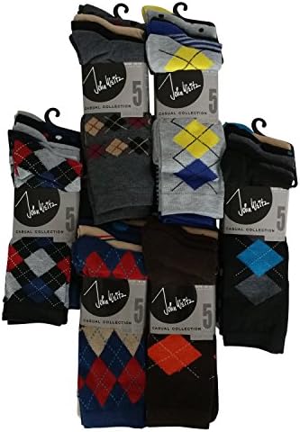 10 Pack - John Weitz Casual Collection: Mens Dress Socks. Size: 10-13