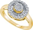 0.69CTW DIAMOND FLOWER RING Size 7