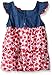 Kids Headquarters Girls' Chambray/Georgette Tunic with Printed Capri
