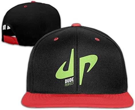 WYUZHEN Kid's Dude Perfect Logo Hip-hop Snapback Hat Caps Red