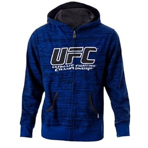 UFC Men's Cobalt/Grey Twisted Zip Up Hoodie (Large)