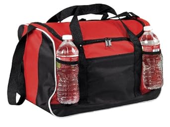 Sports Gym Duffel Bag Large Zipper Opening Red