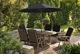 Review Jati  / Grade A Teak 16 Piece Dining Set Brompton Black