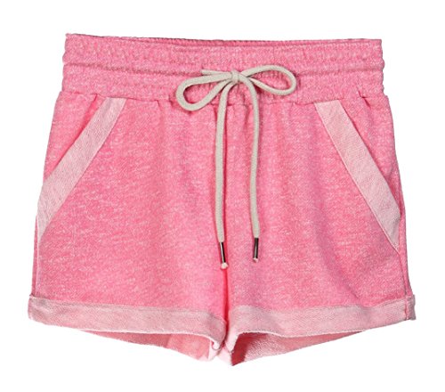 WUAMBO Athletic Women's Elastic Waist Active Lounge Shorts
