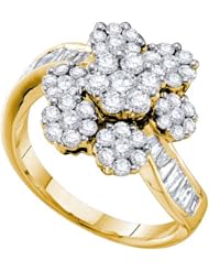 1.75CT DIAMOND FLOWER RING