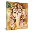 Serene Ganesh Head Painting Wall Canvas