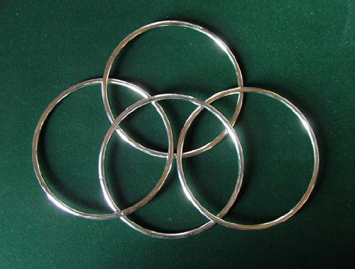 Childrens Toyshop  Toys : Set of 4 Linking Rings (11cms) Magic Trick