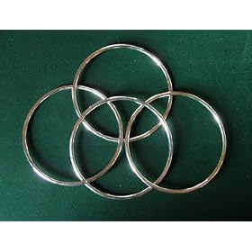 Set of 4 Linking Rings (11cms) Magic Trick