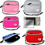Doppelter Taschen-Neopren-Hülsen-Kamera-Kasten für Olymp-Schreibkopf-Digitalkamera (Olymp-Kamera NICHT eingeschlossen) Schirm-Schutz-Installationssatz Tuch