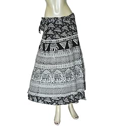 Long Summer Skirts Cotton Block Printed Size 10 (skt440)