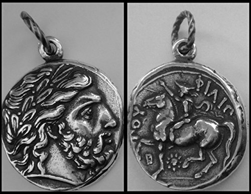 Percy Jackson Fans! Silver Plated, Double Sided, Zeus, King of the Gods. Great, Unique Gift,
