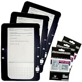 Black Color (3 Packs) Amazon Kindle 2 E-Book Reader Silicone Rubber Skin Case + 3 Packs Kindle2 Anti Scratch LCD Screen Protector