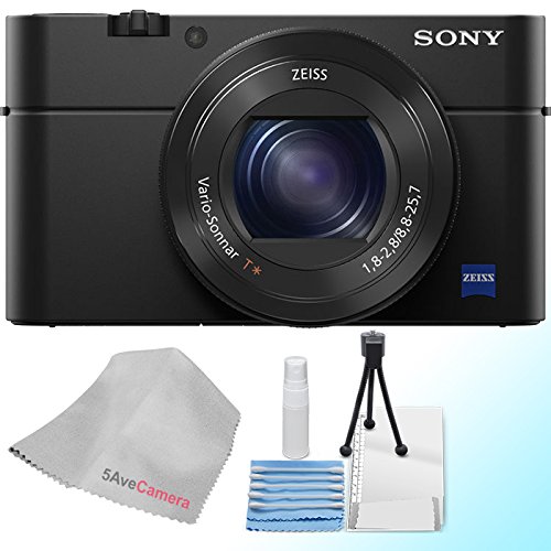 Sony Rx100 IV Digital Mark 4 Camera with Starter Kit - Table Top Tripod, Lens Cleaning Kit, LCD Screen Protectors, Cleaning Cloth 5avecamera