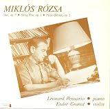 Rozsa: Chamber Works - Duo, op. 7; String Trio, op. 1; Piano Qunitet, op. 2