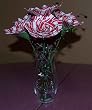 Peppermint Stripe (Red and White) Duct Tape Flower Bouquet - Holiday Flowers - Christmas Flowers