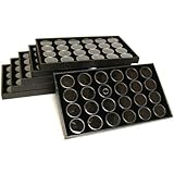 6 24 Black Foam Gem Stone Jars Box Storage Displays