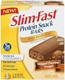 Slim-Fast Protein Snack Bars, Whipped Chocolate Nougat, 1.0-Ounce Bars in 5-Count Boxes (Pack of 8)