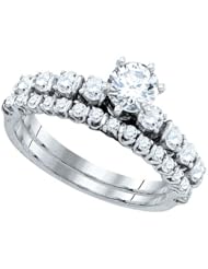 1.25CT DIAMOND 0.50CT CENTER ROUND BRIDAL RING