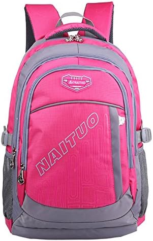 Heavy Duty Strong Students Book Bag School Backpack for Girls Red