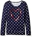 Gymboree Girls' Long-Sleeve Navy Dot Tee with Graphic Heart