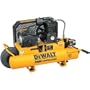DEWALT D55570 15 Amp / 8 Amp 1-1/2 Horsepower 8-Gallon Wheeled Oiled Twin Pontoon Compressor with Dual Voltage and Dual Control
