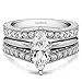 Sterling Silver Contour Ring Guard with Millgrained Edges and Filigree Cut Out Design with Cubic Zirconia (0.26 ct. tw.)