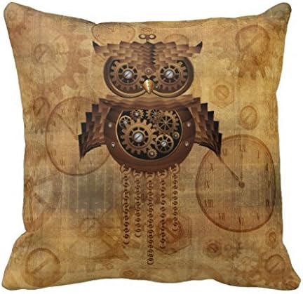 Steampunk Owl Vintage Style Pillow Case