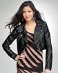 Puff Shoulder Asymmetric Cropped Moto Jacket Product Image