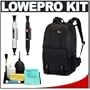Lowepro Fastpack 350 Backpack Digital SLR Camera Case (Black) + Accessory Kit for Canon Rebel T3, T3i, T1i, T2i, EOS 60D, 5D, 7D, Nikon D3000, D3100, D5000, D5100, D7000, D300s, Olympus Evolt E-5, E-30, E-620 & Sony Alpha A560, A580, A33, A35, A55