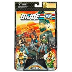 G.I. JOE Hasbro 25th Anniversary 3 3/4" Wave 2 Action Figures Comic Book 2-Pack Torch & Ripper