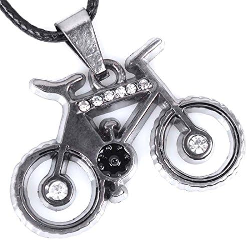 Titanium Stainless Steel " Bike Bicycle" Pendant with 20" Necklace In Charms Jewelry Shop