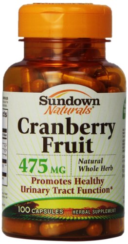 Sundown Naturals Cranberry Fruit Capsules, 475mg, 100-Count Bottle Sundown Naturals Cranberry Fruit Capsules, 475mg, 100-Count Bottle
