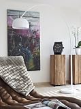 SalesFever Bogenlampe Big Deal weiß lackiert mit Dimmer