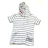 3 Pommes Navy - White/Navy stripe hooded tunic/cardigan (size 5) Image