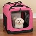 Pet Supplies : SMALL - PINK - Stackable Soft-Sided Crates