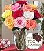 One Dozen Rainbow Roses with FREE Chocolates