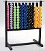 Aerobic Pac - locking rack and 43 pairs of vinyl coated dumbbells, (14-1lb., 12-2lb., 18-3lb., 16-5lb., 14-8lb., 12-10lb)