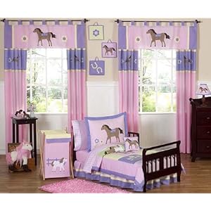 Pretty Pony Horse Toddler Bedding 5 Pc Set