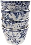 222 Fifth Adelaide Blue Dessert/appetizer Round Bowls - Set of 4